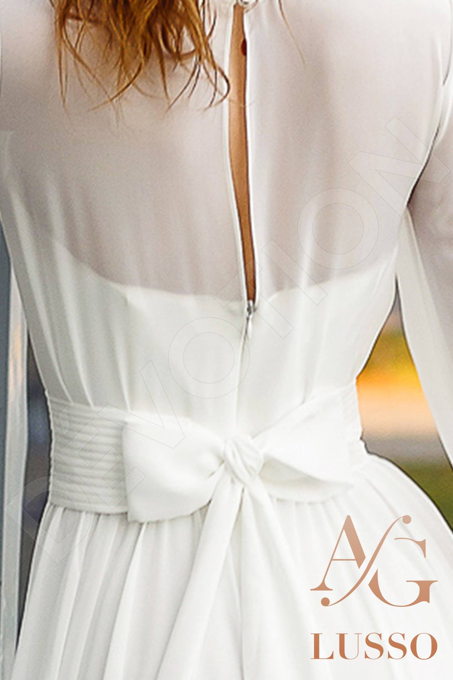 Namera Full back A-line Long sleeve Wedding Dress 7
