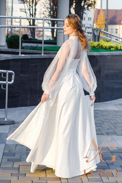 Sali Open back A-line Straps Wedding Dress 9