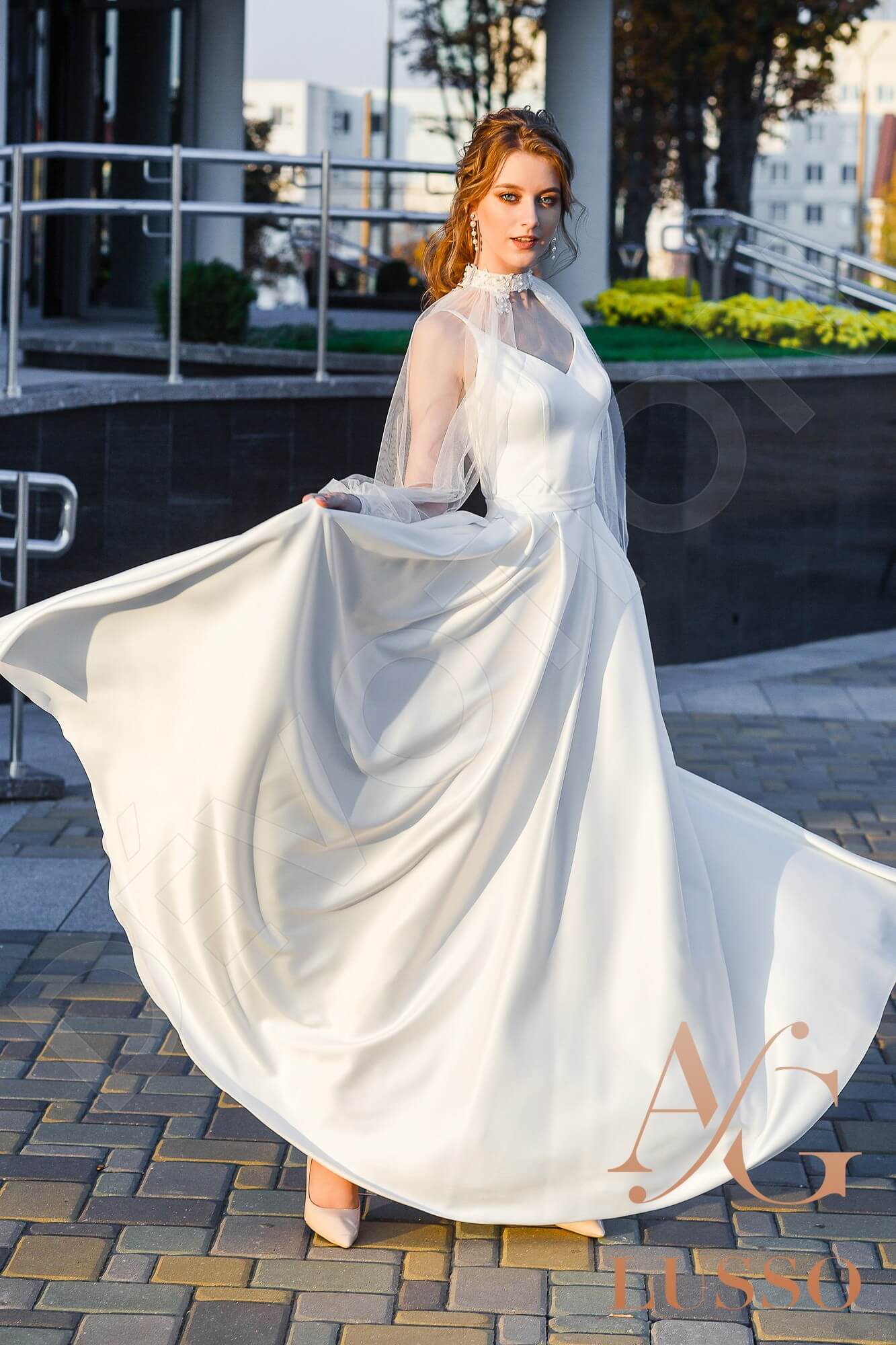 Sali A-line V-neck LightMilk Wedding dress