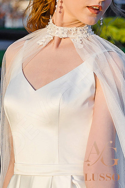 Sali Open back A-line Straps Wedding Dress 12