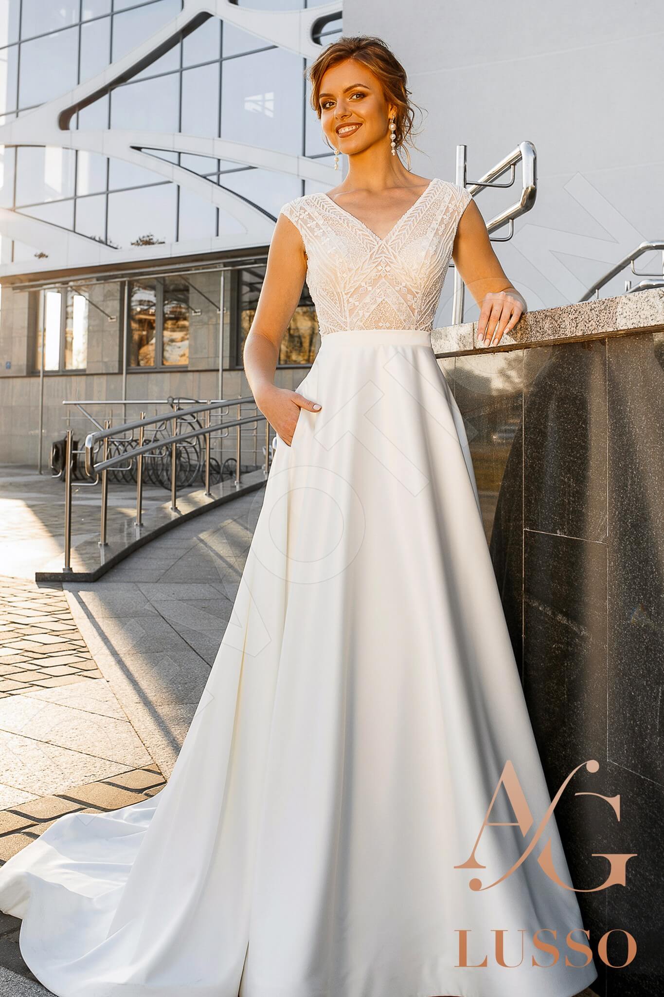 Tabitha Open back A-line Sleeveless Wedding Dress 8