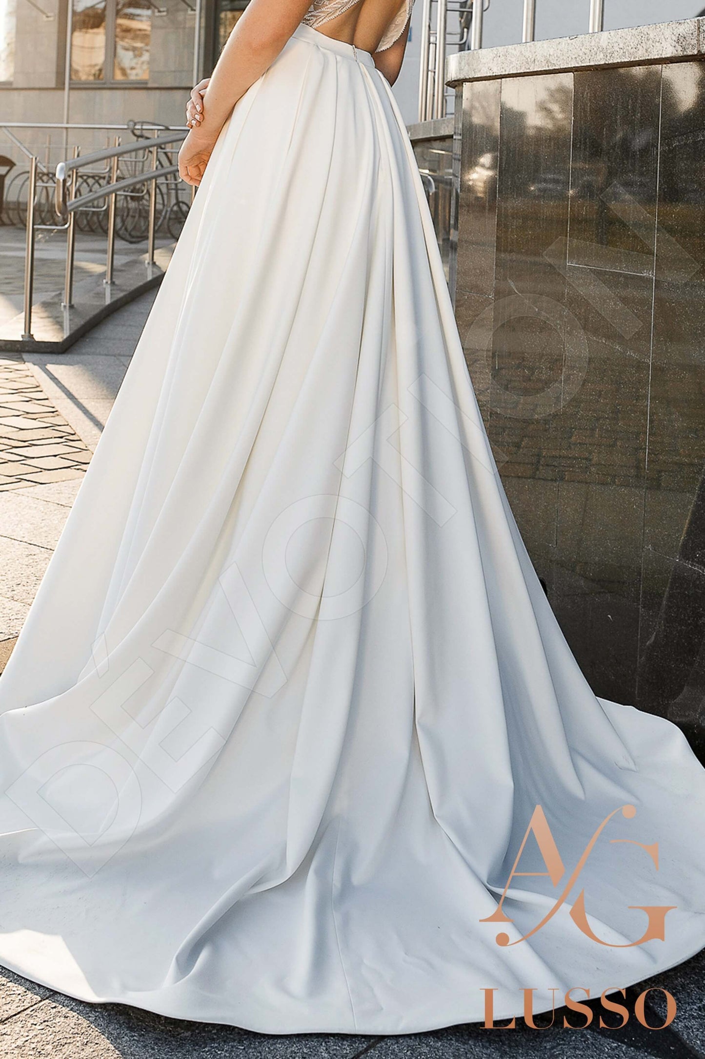 Tabitha Open back A-line Sleeveless Wedding Dress 14