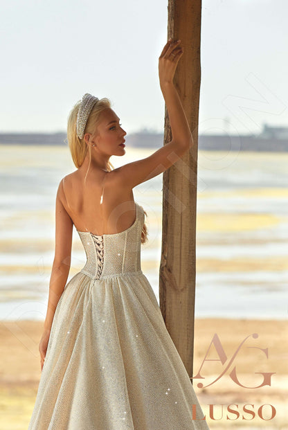 Chantal Open back A-line Straps Wedding Dress 6