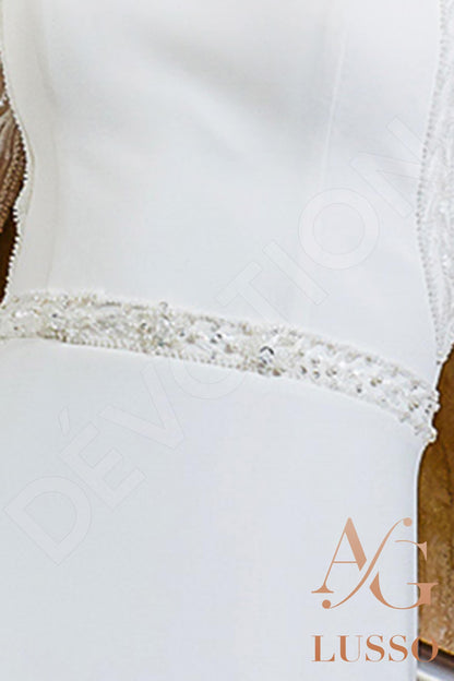 Olivia Full back Sheath/Column Long sleeve Wedding Dress 11