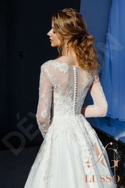 Tiana Full back A-line Long sleeve Wedding Dress 9