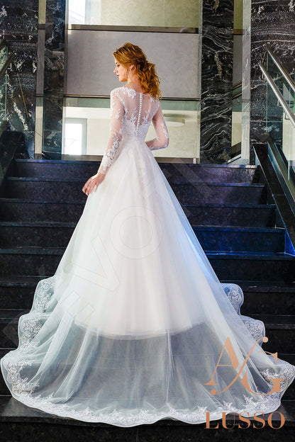 Tiana Full back A-line Long sleeve Wedding Dress 10