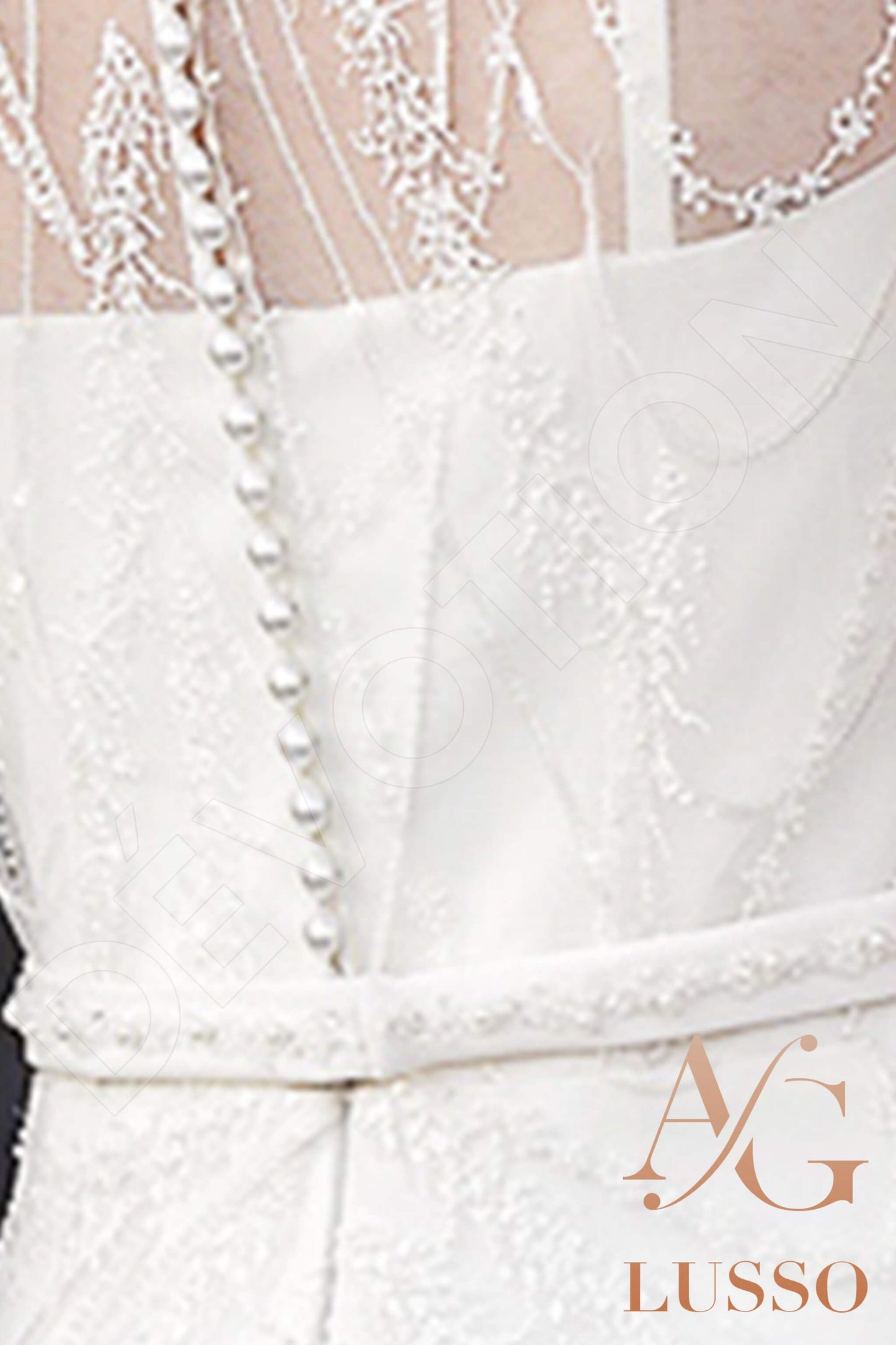 Veria Full back A-line Sleeveless Wedding Dress 15
