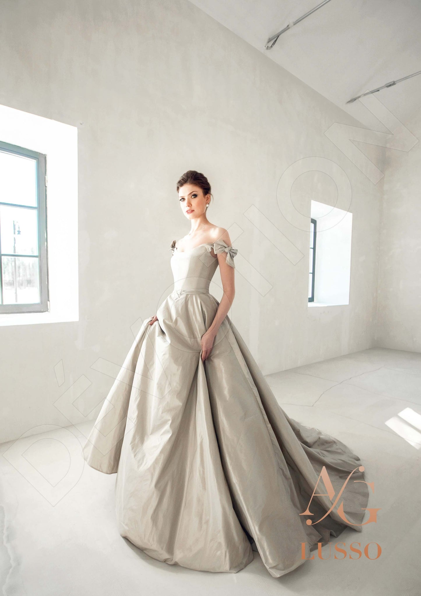Shelby Open back A-line Strapless Wedding Dress 5
