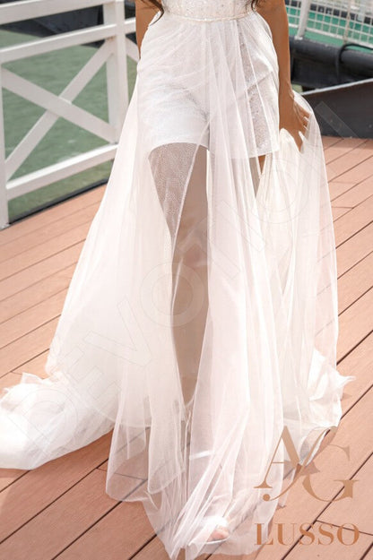 Anafa Full back Pants Long sleeve Wedding Dress 12