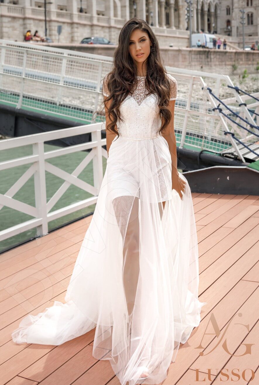 Anafa Pants Jewel Ivory Wedding dress