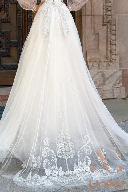 Aspen Open back A-line Long sleeve Wedding Dress 5