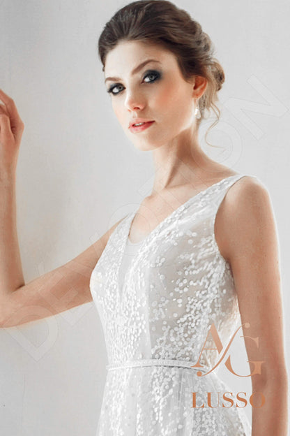 Sicily Open back A-line Sleeveless Wedding Dress 7