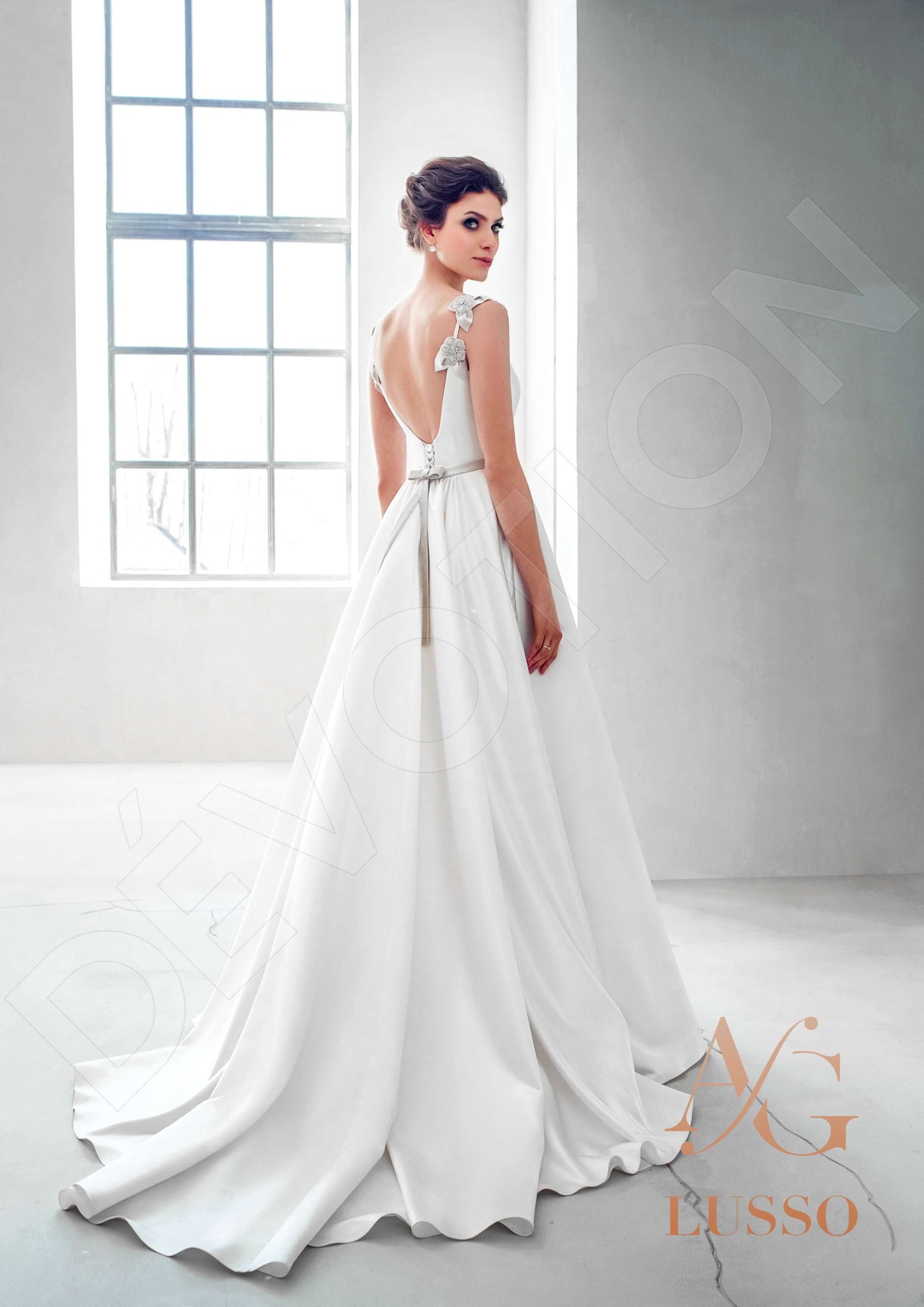 Sonilly Open back A-line Straps Wedding Dress Back