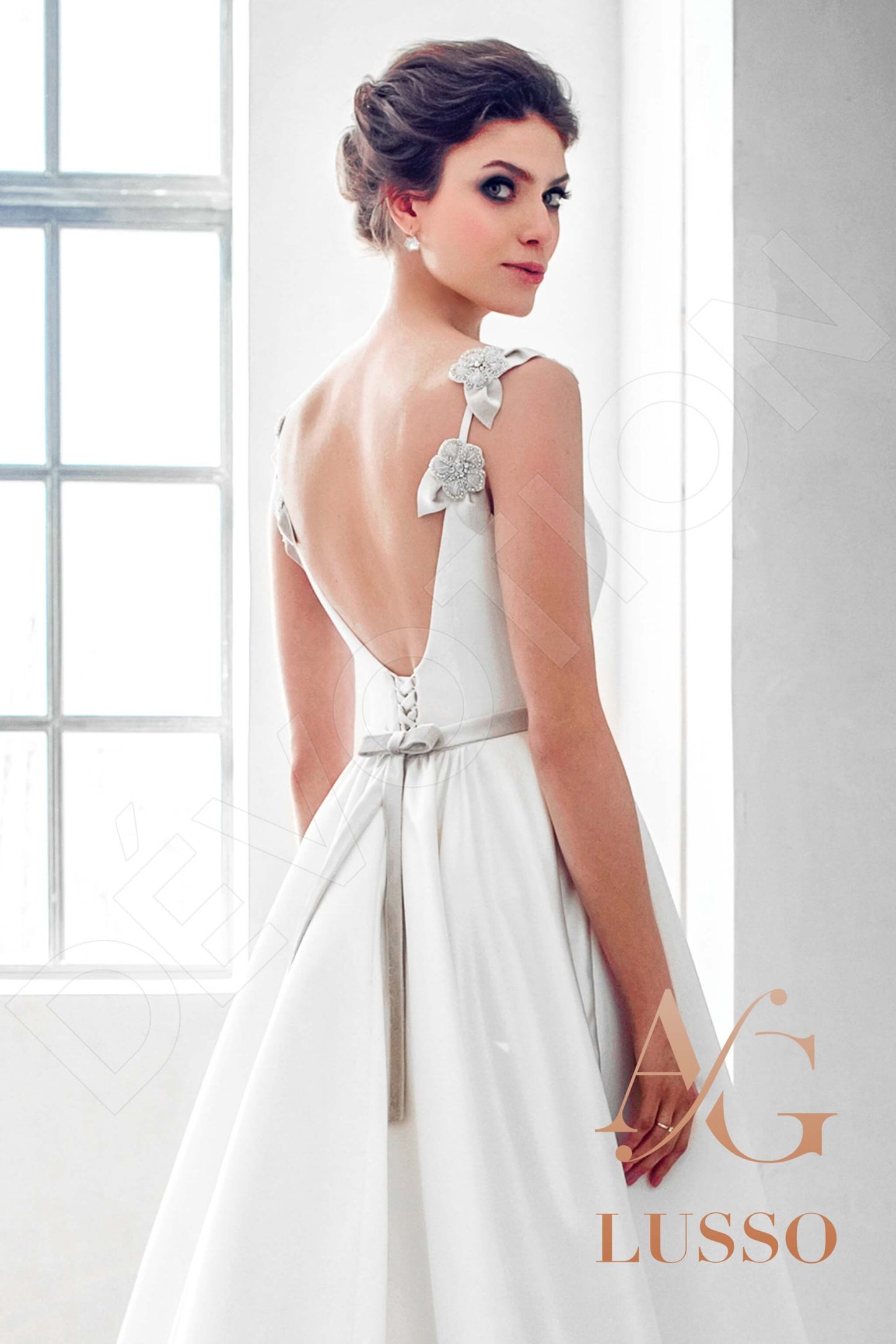 Sonilly Open back A-line Straps Wedding Dress 5