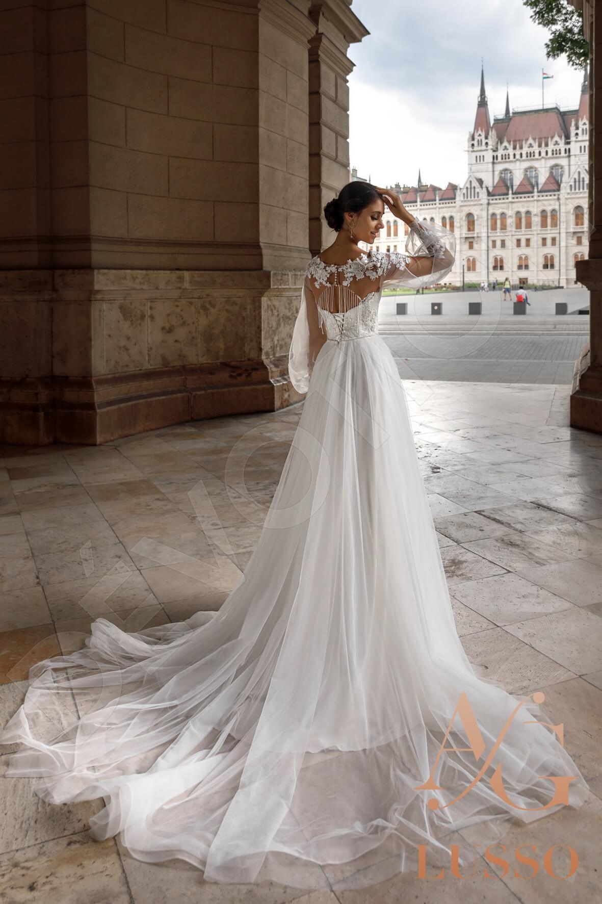 Fumiko A-line Illusion Ivory Wedding dress