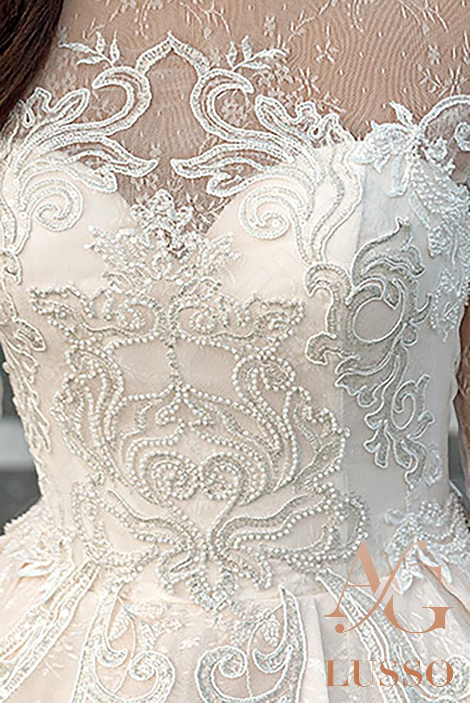 Jizzie Princess/Ball Gown Jewel Ivory Wedding dress