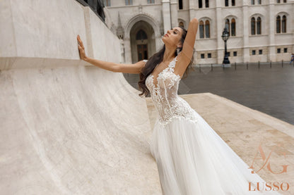 Karlyn Full back A-line Sleeveless Wedding Dress 7