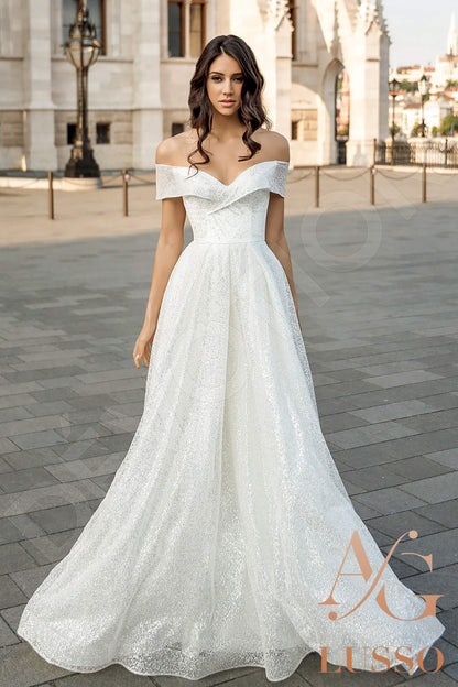 Libby Full back A-line Sleeveless Wedding Dress Front