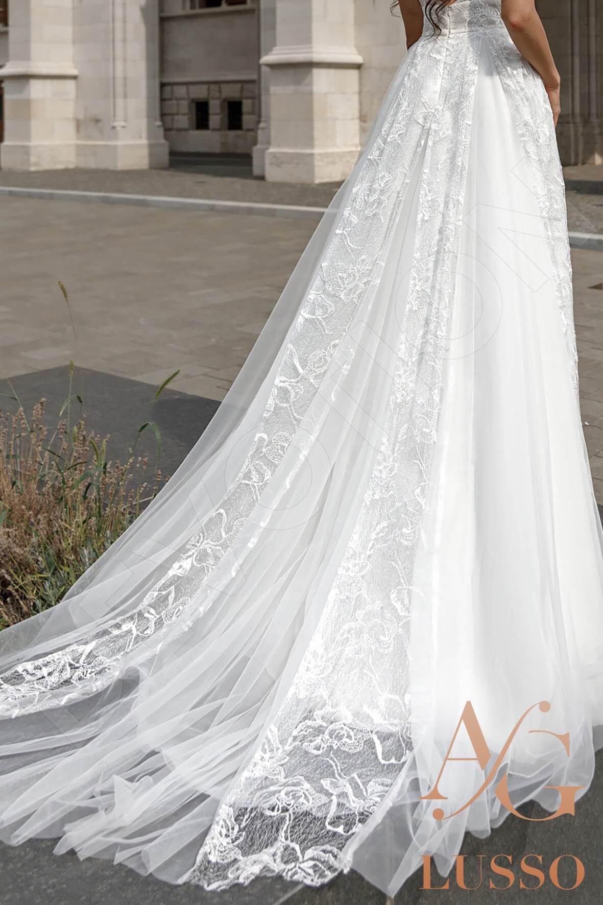 Lysia Lace up back A-line Sleeveless Wedding Dress 6