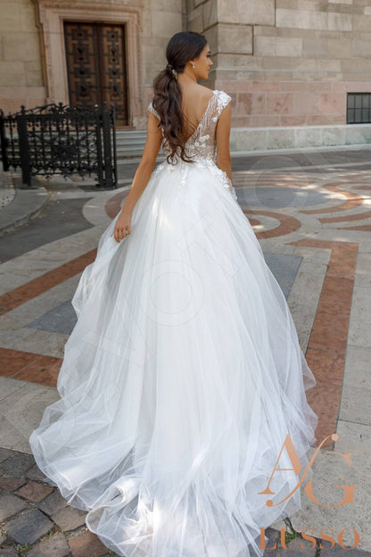 Mabely Open back A-line Sleeveless Wedding Dress Back