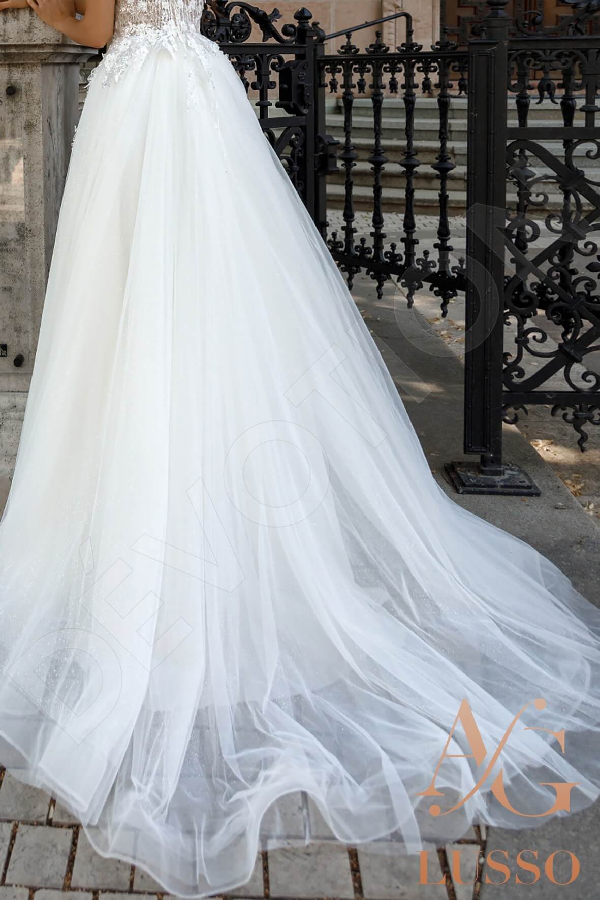 Mabely Open back A-line Sleeveless Wedding Dress 6