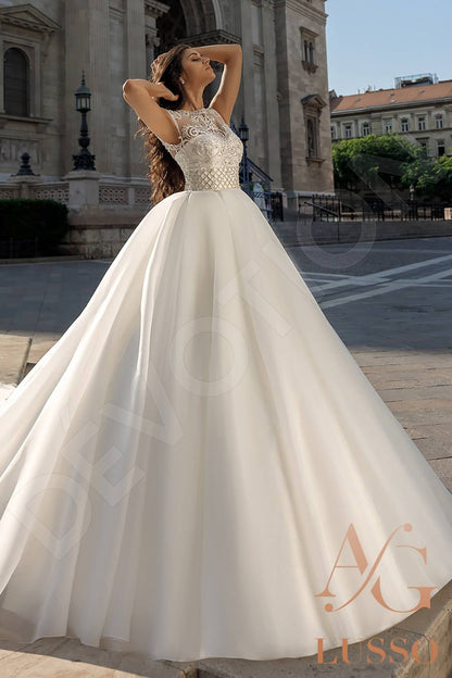 Marika Full back Princess/Ball Gown Sleeveless Wedding Dress Front
