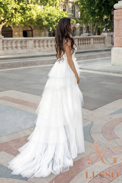 Marlis Open back A-line Sleeveless Wedding Dress Back