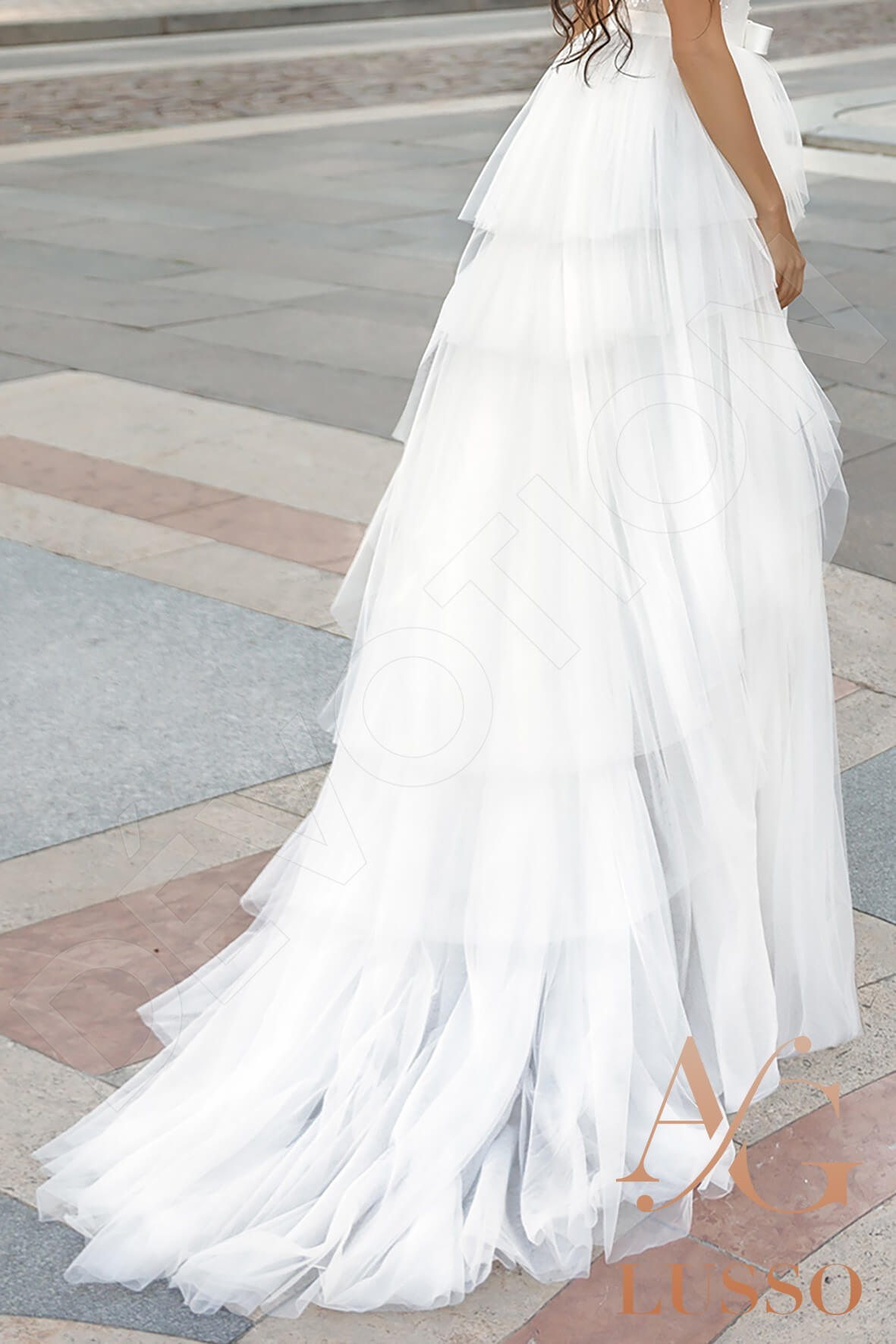 Marlis Open back A-line Sleeveless Wedding Dress 4