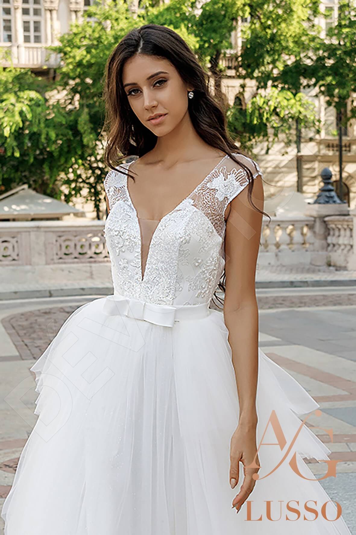Marlis Open back A-line Sleeveless Wedding Dress 7