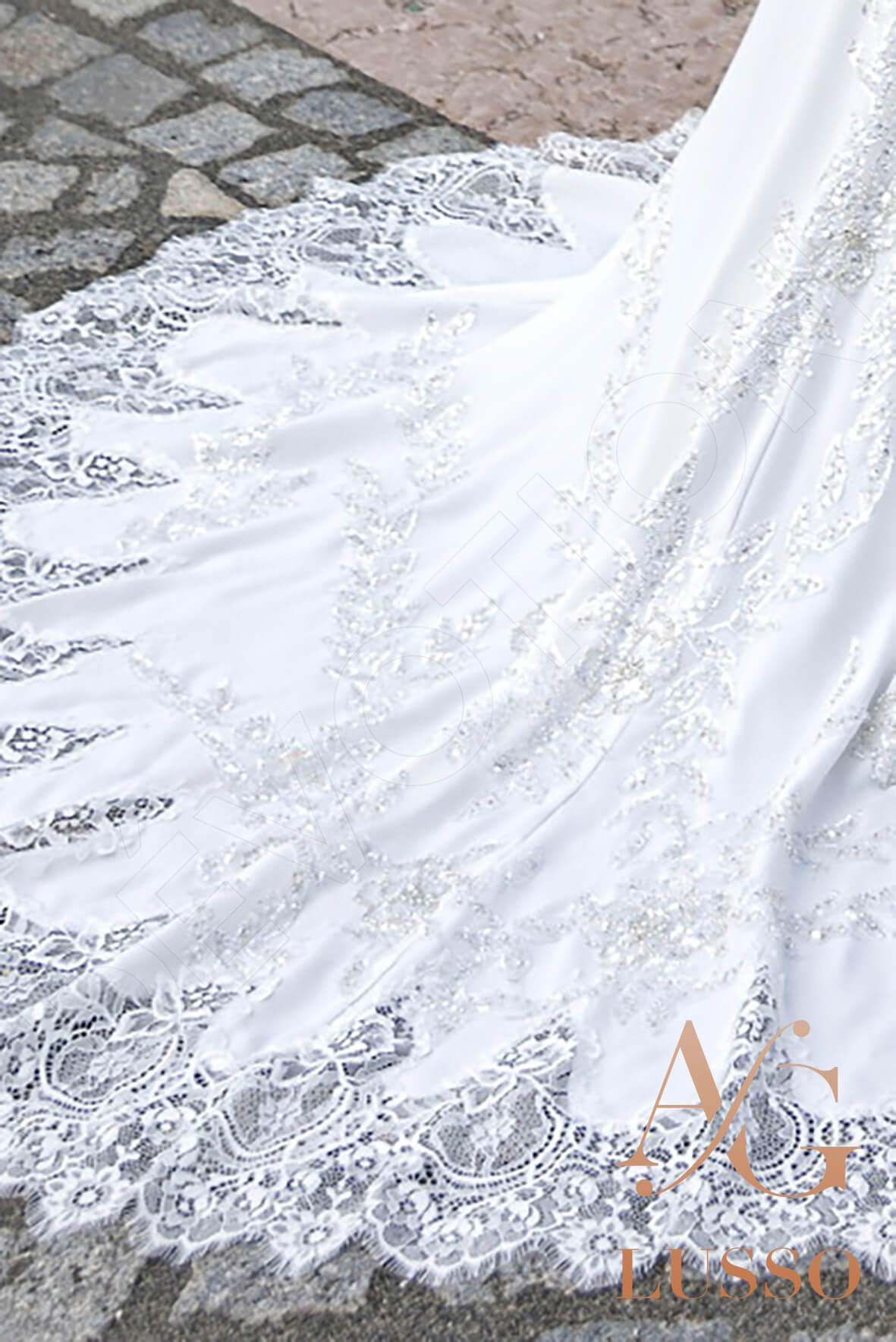 Raegan Illusion back Trumpet/Mermaid Sleeveless Wedding Dress 2