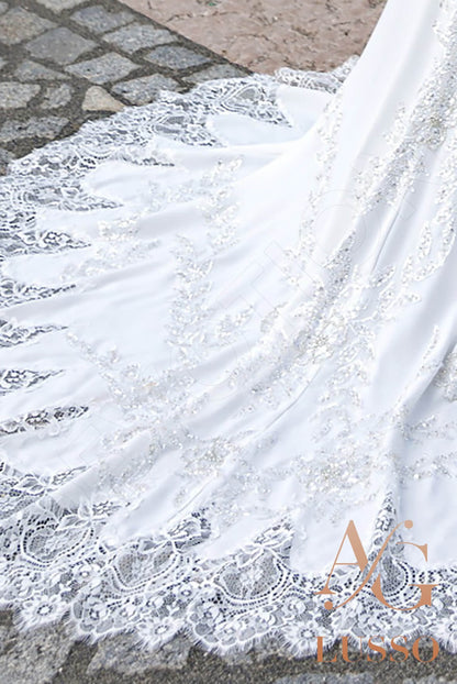 Raegan Illusion back Trumpet/Mermaid Sleeveless Wedding Dress 2