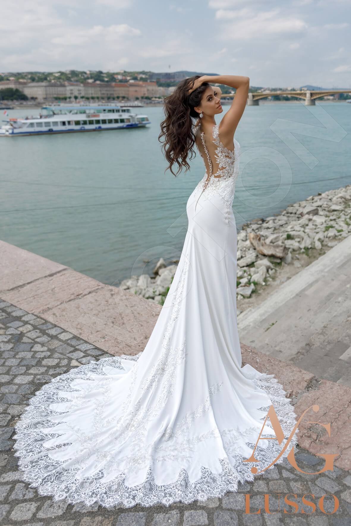 Raegan Trumpet/Mermaid Illusion Ivory Wedding dress