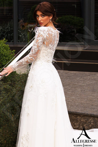 Keaton Full back A-line Long sleeve Wedding Dress 6