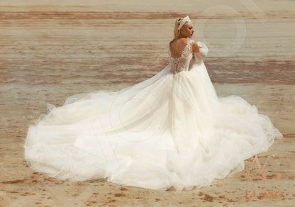 Norma Open back A-line Long sleeve Wedding Dress 9