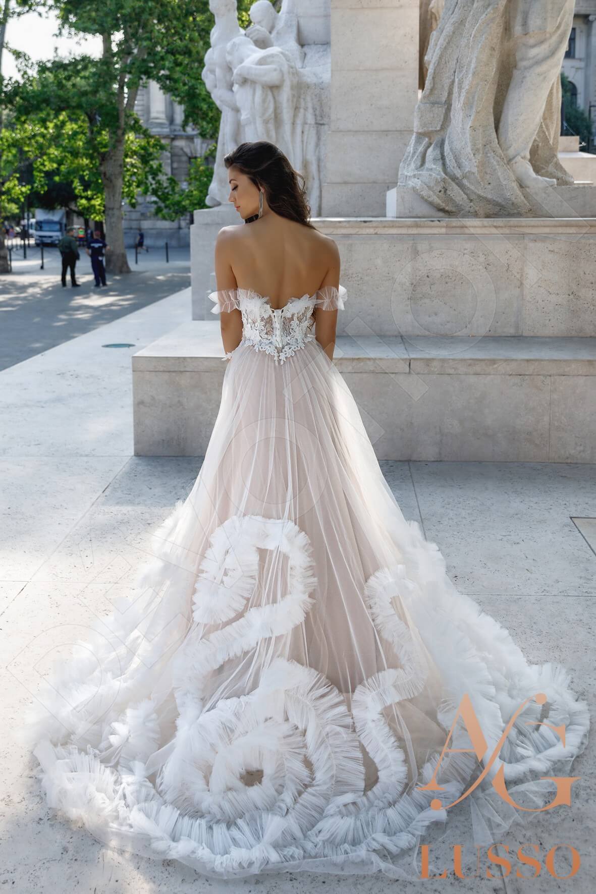Verena Open back A-line Sleeveless Wedding Dress Back