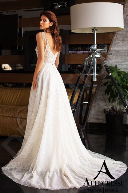 Lourelia Open back A-line Straps Wedding Dress Back