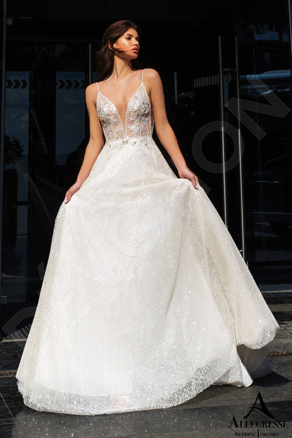 Lourelia Open back A-line Straps Wedding Dress 4