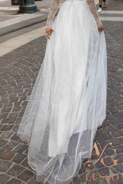 Vilma Open back A-line Long sleeve Wedding Dress 7