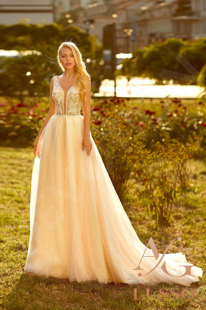 Ollanta Open back A-line Sleeveless Wedding Dress 5