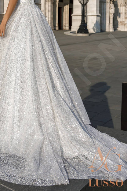 Xael Open back A-line Short/ Cap sleeve Wedding Dress 7