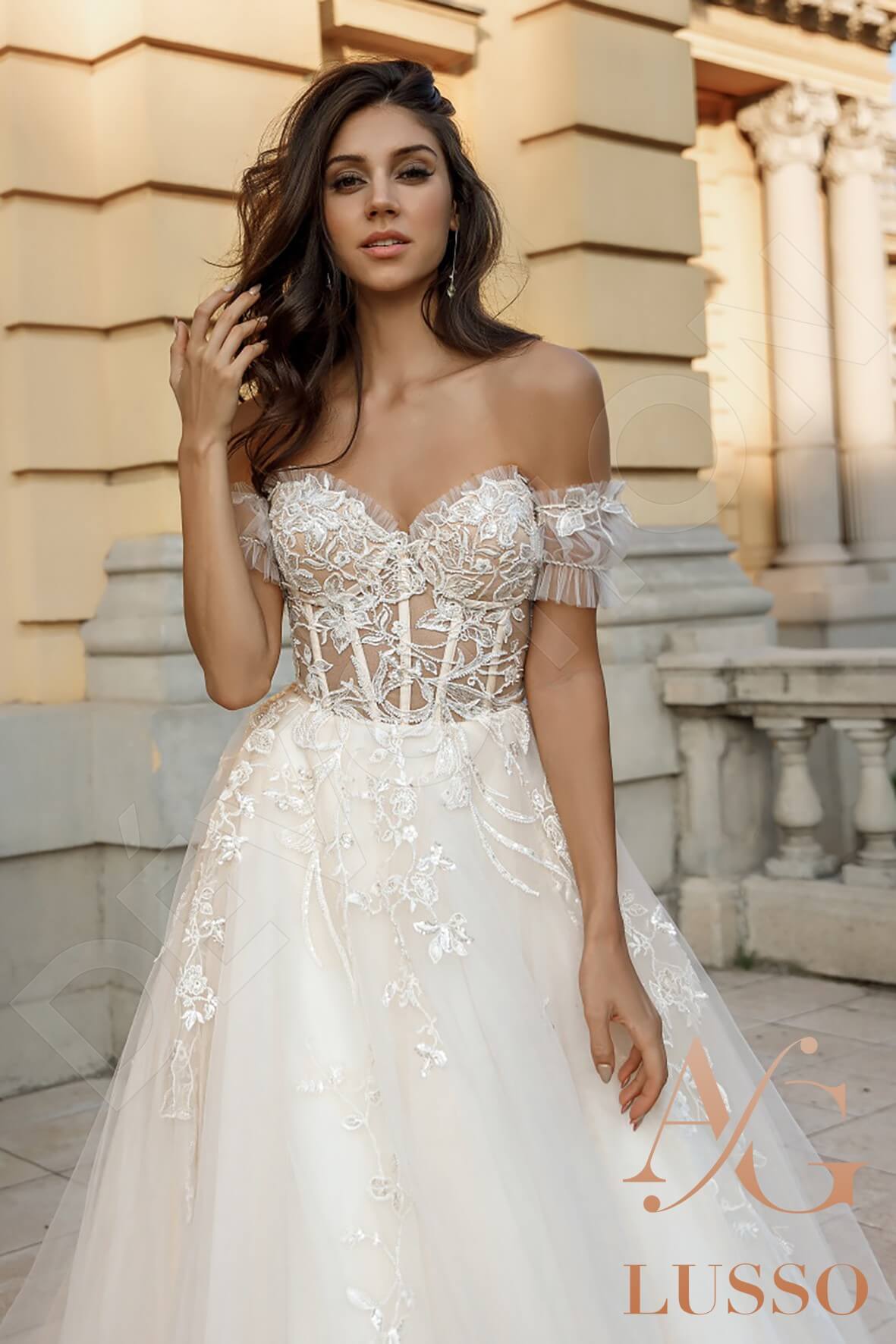 Xilia Open back A-line Sleeveless Wedding Dress 3