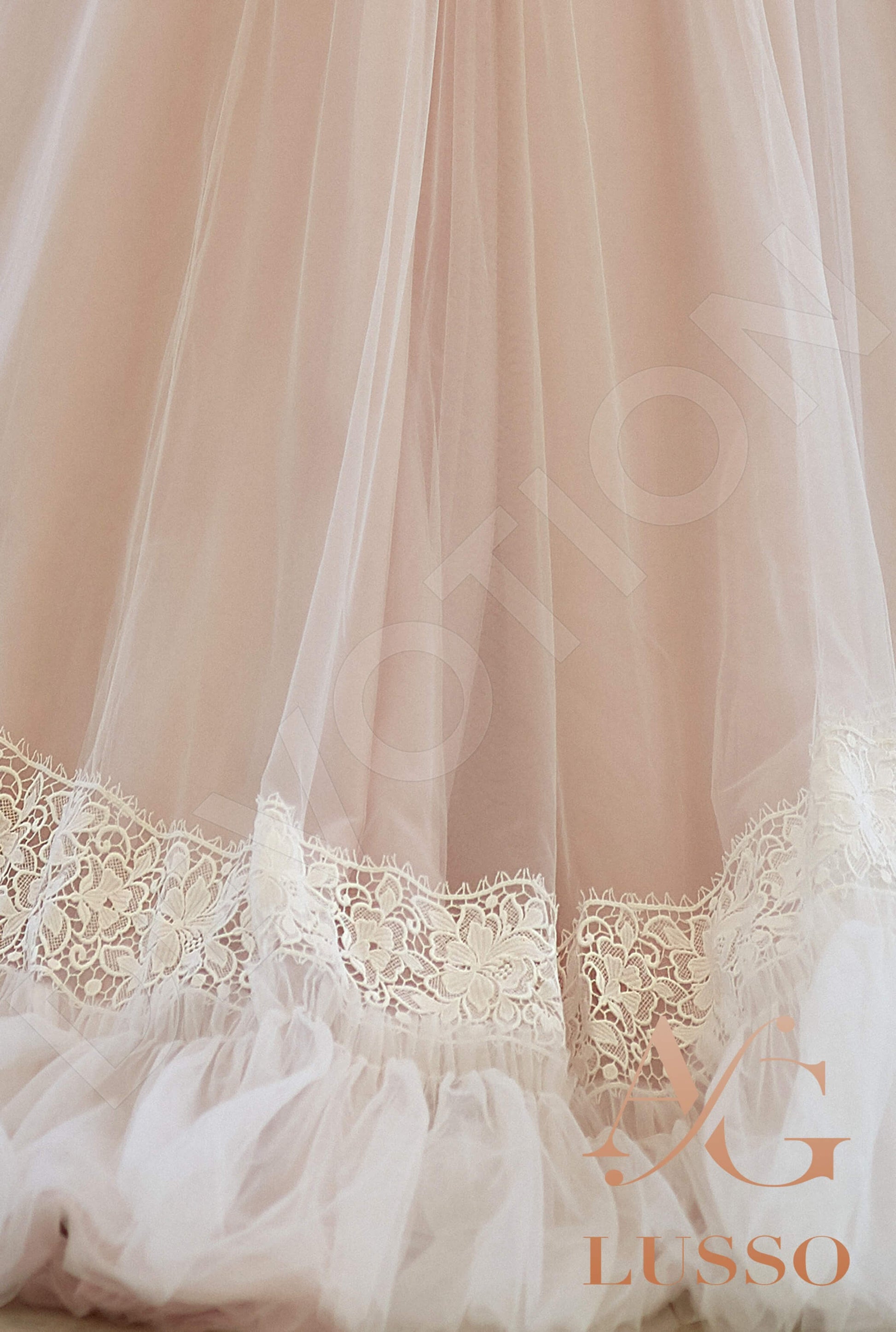Sandy A-line Off-shoulder/Drop shoulders Lightpink Milk Wedding dress
