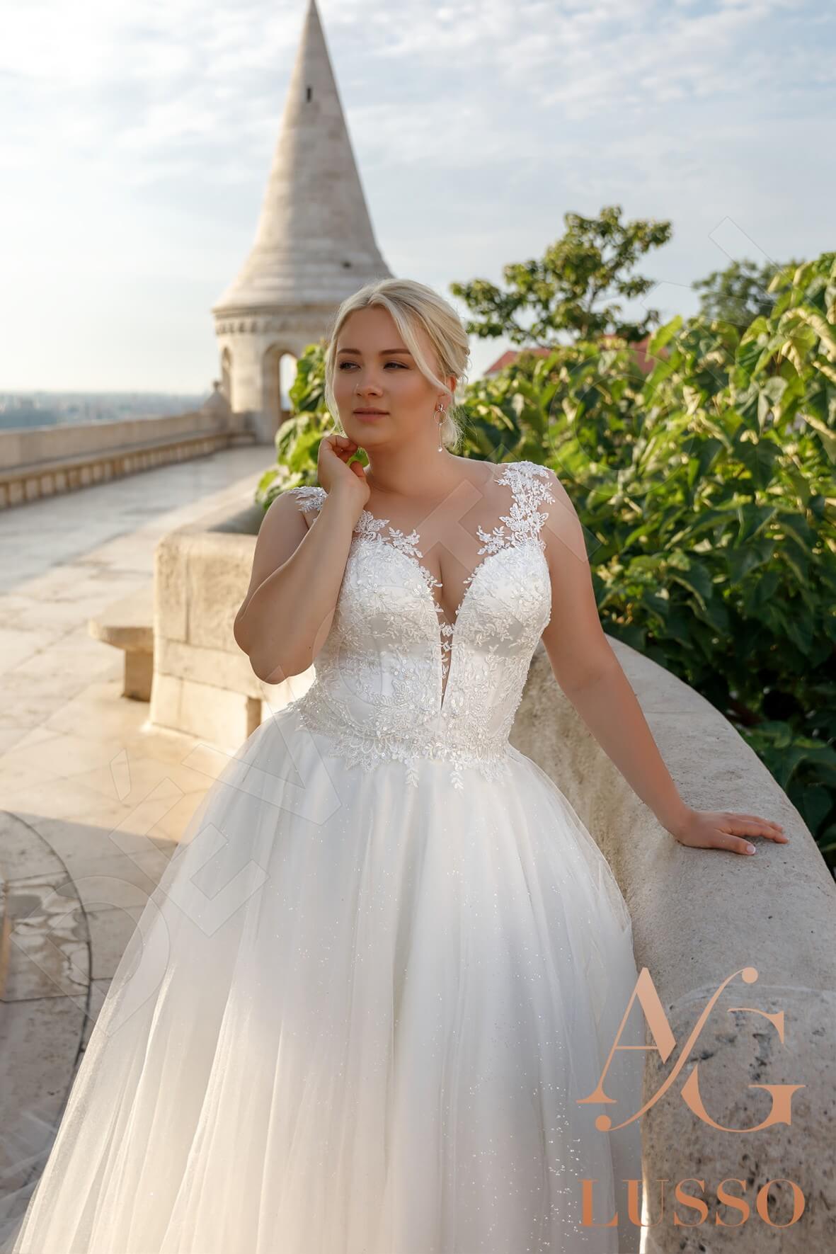 Quinn A-line Illusion Ivory Wedding dress