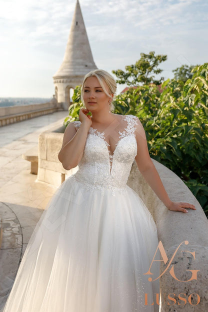 Quinn Full back A-line Sleeveless Wedding Dress 2