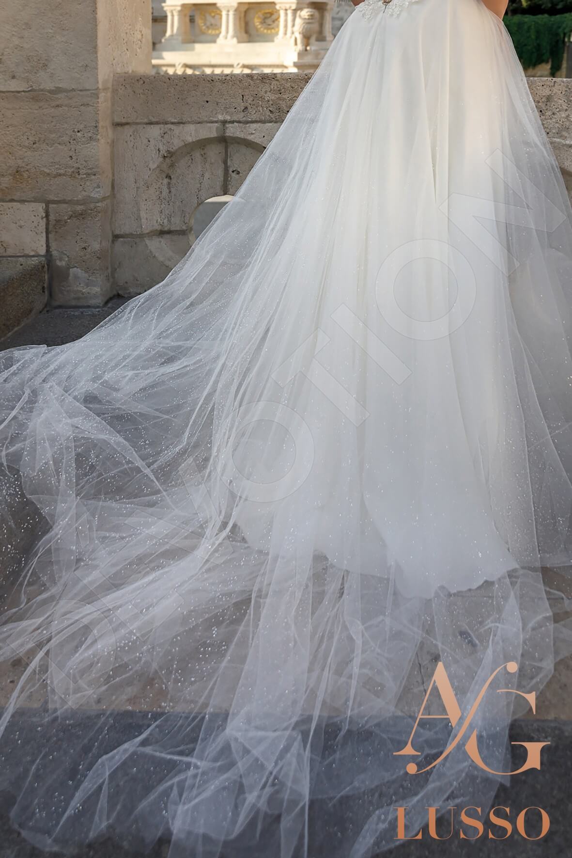 Quinn Full back A-line Sleeveless Wedding Dress 6