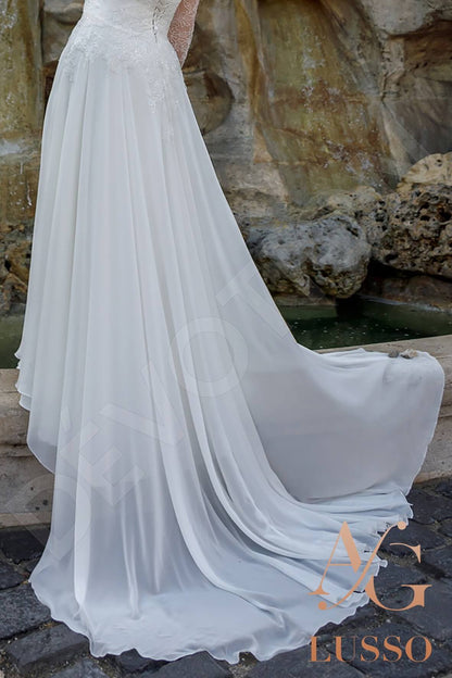 Vales Open back A-line Long sleeve Wedding Dress 4