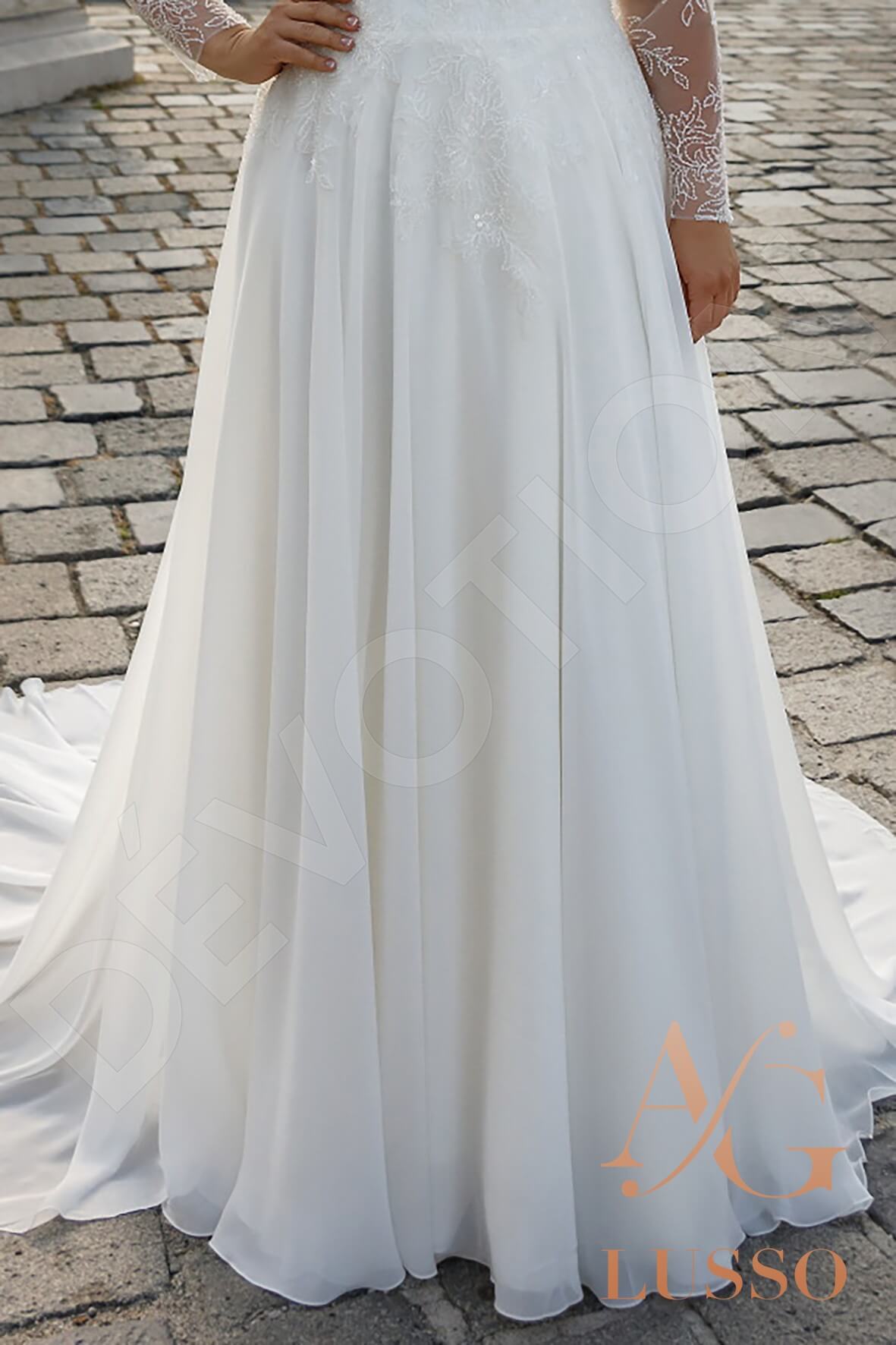 Vales Open back A-line Long sleeve Wedding Dress 6
