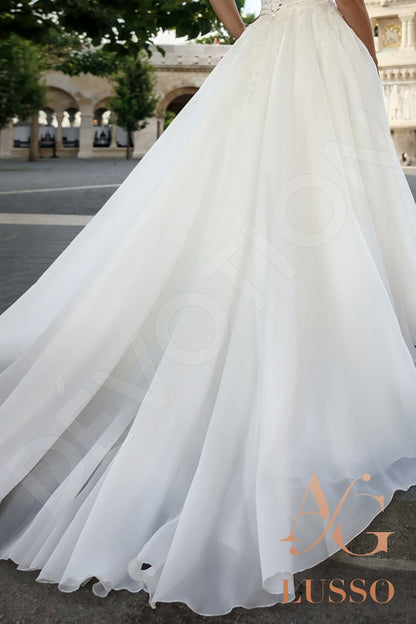 Penna Open back A-line Sleeveless Wedding Dress 6