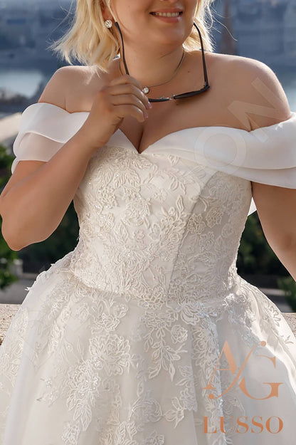 Penna Open back A-line Sleeveless Wedding Dress 5