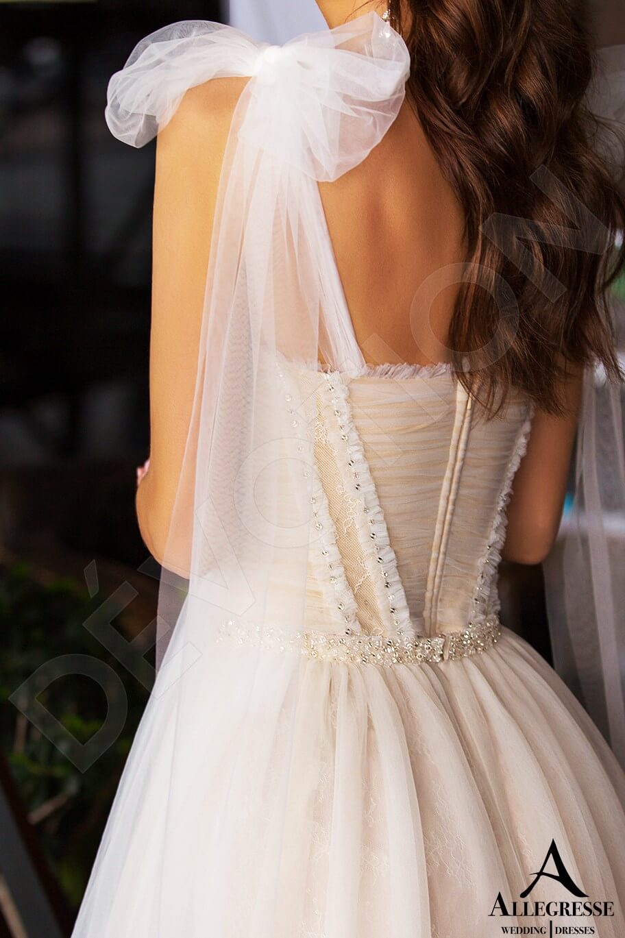 Nilsa Open back A-line Straps Wedding Dress 7